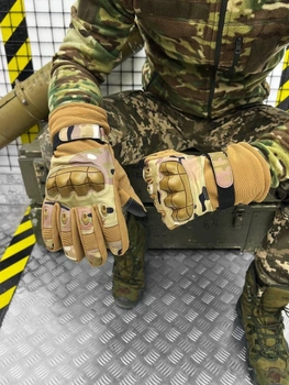 Тактичні/військові зимові рукавички з посиленою накладкою Multicam/Мультикам/Камуфляж (51353)