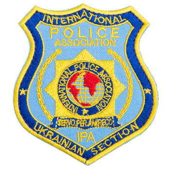Шеврон нашивка на липучке International Police Association 8х9 см