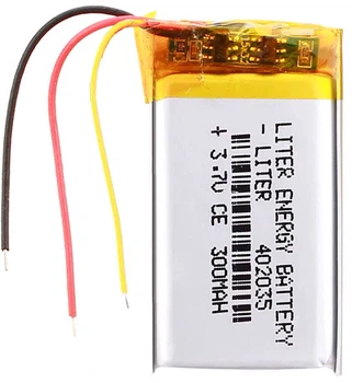 Аккумулятор Li Pol 402035 300 мАч 3.7В (3 pin). Liter Energy