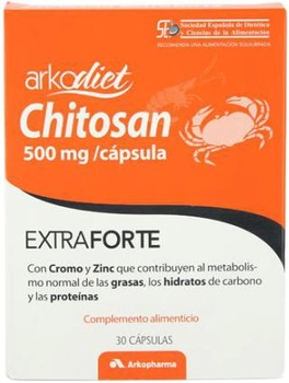 Suplement diety Arkopharma Arkodiet Chitosan Extraforte 500 mg 30 kapsułek (8428148452840)