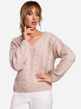Пуловер жіночий Made Of Emotion M510 L/XL Пудровий (5903068466502)