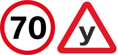 Набір знаків на магніті зйомні знак "70","У"