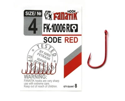 Крючок Fanatik Sode Red №4 арт FK-10006 R-4