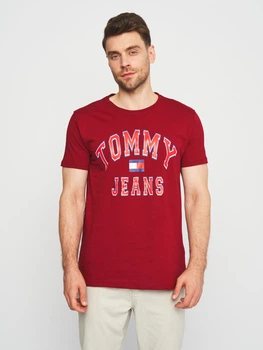 Футболка хлопковая длинная мужская Tommy Hilfiger 9633.50 XL Бордовая