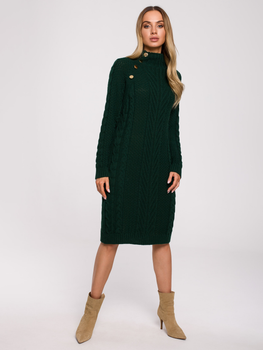 Sukienka sweterkowa damska Made Of Emotion M635 S/M Zielona (5903887632935)