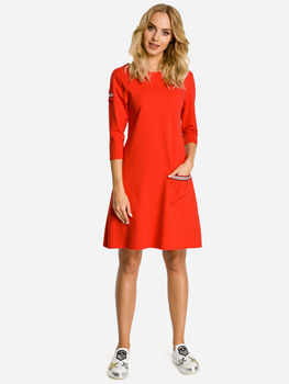 Sukienka trapezowa damska Made Of Emotion M343 XL Czerwona (5902041198270)