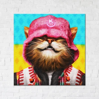 Постер на холсте Котик Kalush Марианна Пащук 40х40 см Brushme (2000002768524)