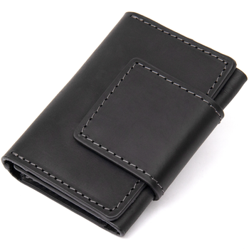 Визитница кожаная GRANDE PELLE 7х10х1,5 см (acs0018791) Черный