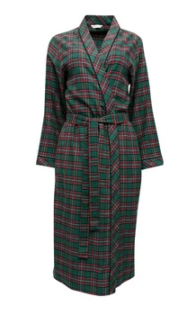 Халат жіночий Cyberjammies Whistler 9843 10/S Зелений у клітку (5051877465534)