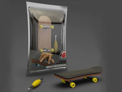 Фингерборд BauTech Fingerboard Мини скейт Подшипниковый Желтый (1008-301-03)