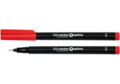 Маркер перманентний (спиртовий) для CD OPTIMA 0,4 мм, червоний (O16108-03)