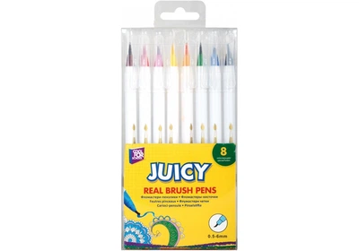 Фломастери-пензлики REAL BRUSH Juicy, 8 кольорів, лінія 0,5-6 мм (CF15218)