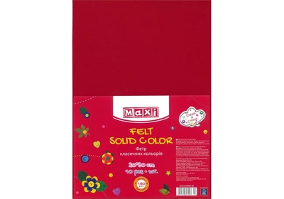 Фетр листовой (полиэстер), 20х30см, 180г/м2, бордовый (MX61622-18)