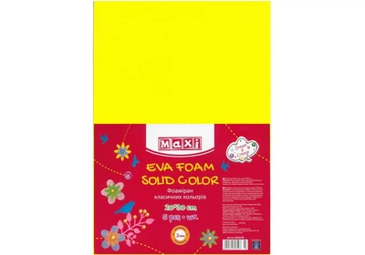 Фоамиран, 20х30 см, 2 мм, лимонный (MX61619-38)