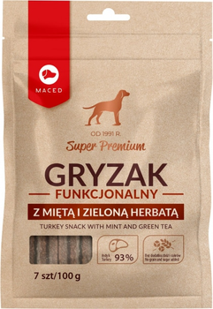 Gryzak dla psów Maced funkcjonalny z miętą i zieloną herbatą 100 g (5907489324069)