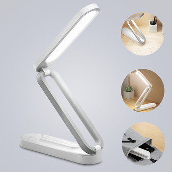 Настольная LED лампа с аккумулятором Folding Table LED Lamp 8005 – складной светильник для дома офиса учебы и чтения портативная аккумуляторная лампа с мягким светом для работы и декора Белый