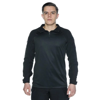 Рубашка мужская тактическая боевая с длинным рукавом, футболка армейская для военных и армии ВСУ, Черный XL