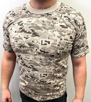 Футболка мужская тактическая армейская хлопковая с коротким рукавом для ВСУ, Пиксель L