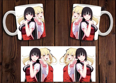 Чашка белая керамическая "Безумный азарт" Kakegurui ABC