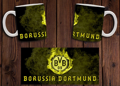 Чашка белая керамическая "ФК Боруссия Дортмунд" Borussia Dortmund BVB 09 ABC