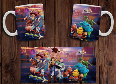 Чашка белая керамическая "История игрушек" Toy story ABC
