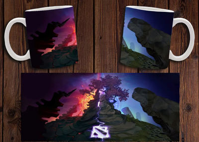Чашка біла керамічна "Dota 2" Дота 2 ABC