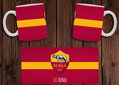 Чашка белая керамическая "ФК Рома" AS Roma ABC