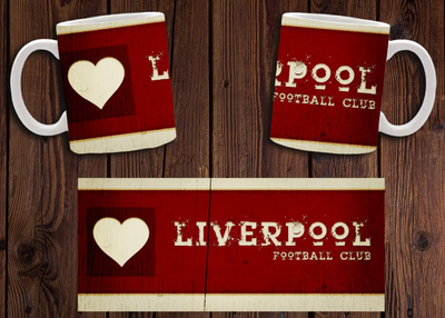 Чашка біла керамічна "ФК Ліверпуль" Liverpool ABC