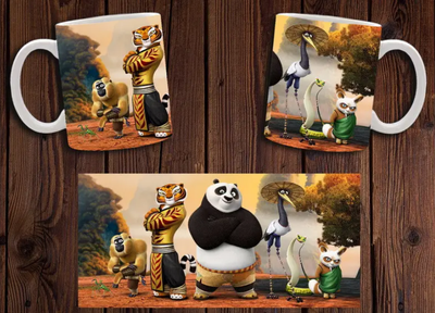 Чашка белая керамическая "Кунг-фу Панда" Kung Fu Panda ABC