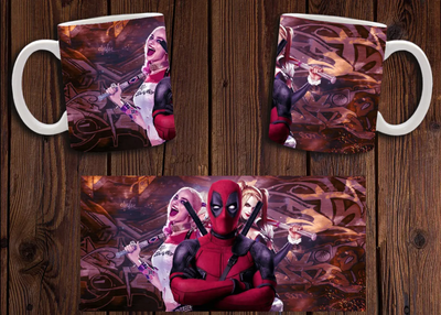 Чашка біла керамічна з принтом Deadpool "Дедпул" ABC