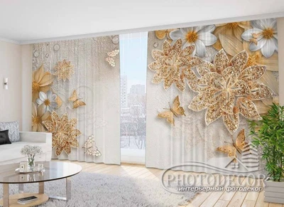 Фото Штори PHOTODECOR "Ромашки та метелики"