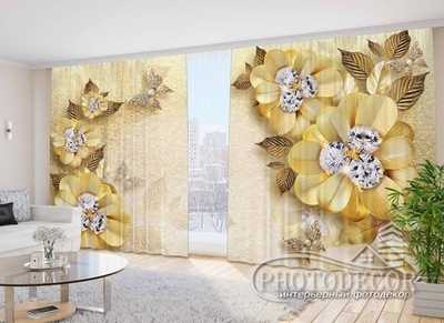 Фото Штори PHOTODECOR "Квіти на піску"