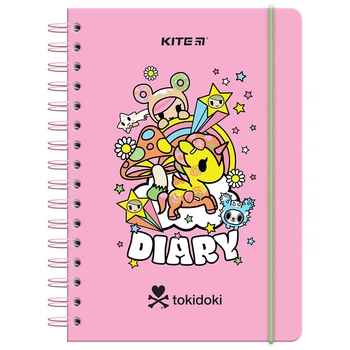 Дневник на спирали Kite tokidoki А5 138 страниц розовый (TK23-438)