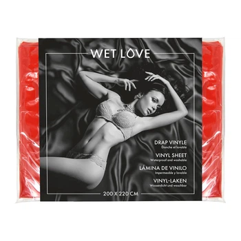 Вінілове простирадло Fetish Tentation Red 220x200