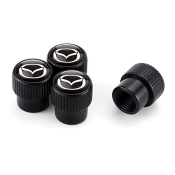 Набір захисних ковпачків SUNROZ Caps на ніпель Mazda Premium Style Black Мазда 4 штуки (A-67594)