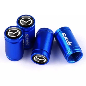 Набір захисних ковпачків SUNROZ Caps на ніпель для автомобіля Mazda Sports Blue Mazda 4 штуки (A-67754)