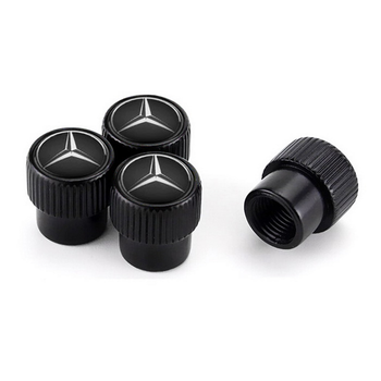 Набір захисних ковпачків SUNROZ Caps на ніпель для Mercedes Mercedes Style Black Мерседес 4 штуки (A-67590)