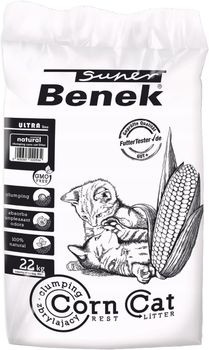 Наповнювач для котячого туалету Benek Corn Cat Ultra кукурудзяний Натуральний 35 л (5905397022534)
