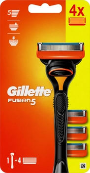Maszynka do golenia dla mężczyzn Gillette Fusion5 z 4 wymiennymi wkładami (7702018610266)