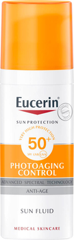 Сонцезахисний флюїд для обличчя Eucerin SPF 50 антивіковий 50 мл (4005800146619/4005800195884)