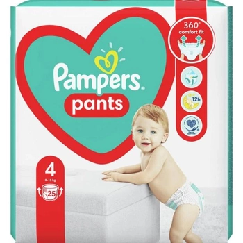 Підгузки-трусики Pampers Pants Maxi Розмір 4 (9-15 кг) 25 шт (8006540067741)