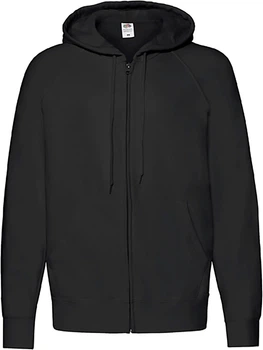 Худі Fruit of the Loom Lightweight Hooded Sweat Zip Чорне S