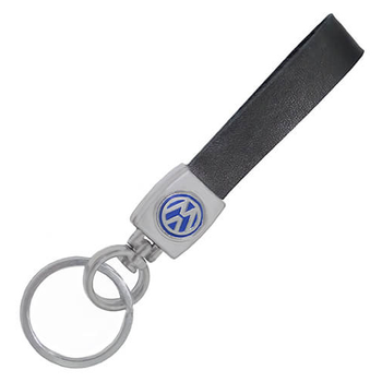 Брелок шкіряний для ключа Volkswagen з металевим лого 116774 - Keychain