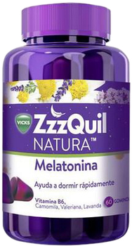 Suplement diety Vicks Zzzquil Natura Melatonin Mango&Banana Flavour 60 Units (8006540795552)