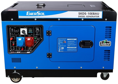 Дизельный генератор Kit Energy EnerSol SKDS-10EBAU 230B-380В 50Гц 10кВт 1-3 фазы с электростартером