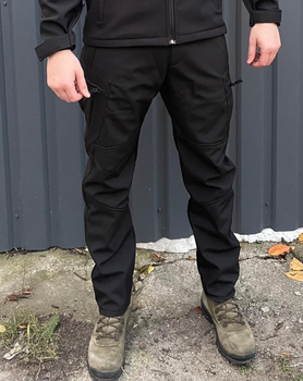 Тактичні теплі штани Softshell Чорний 3XL (Kali)