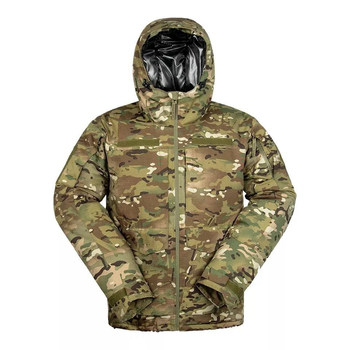 Мужская зимняя куртка Рип-стоп влагонепроницаемая защитная ветронепродувная маскировочная для активного отдыха и повседневного пользования Мультикам L