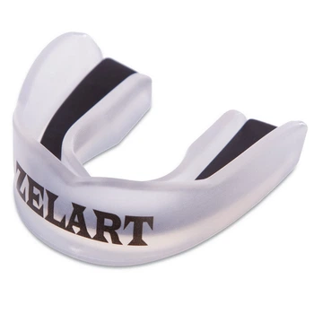 Капа боксерская односторонняя взрослая Zelart Heroe 3602 White-Black