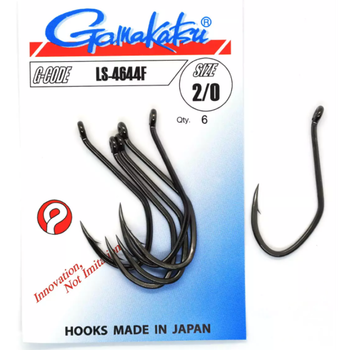 Крючок GAMAKATSU LS-4644F № 8/0, 4шт,25780