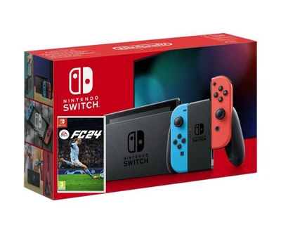 Nintendo Switch Neon Blue-Red (Upgraded version) + Игра EA SPORTS FC 24 (русская версия)